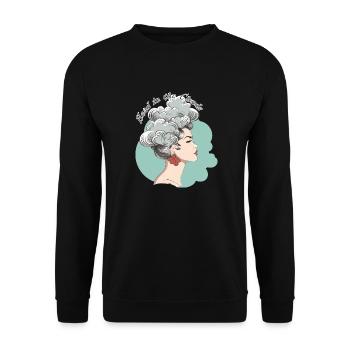 La tête dans les nuages 3 - Sweat-shirt Unisexe - noir - Devant - Alina (178cm) & Michal (187cm)