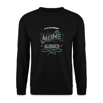 geburtstag geschenk seekatze raubkatze lustig spaß - Unisex Pullover - Schwarz - Vorne - Alina (178cm) & Michal (187cm)