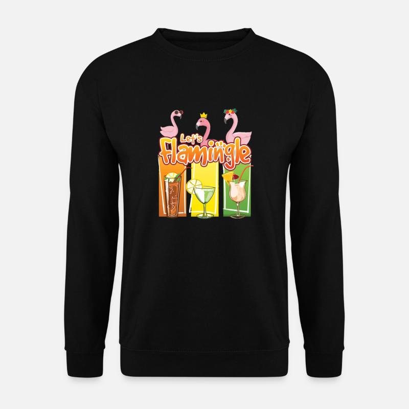 Lets Flamingle Awesome Flamingo Bird - Unisex Pullover - Schwarz