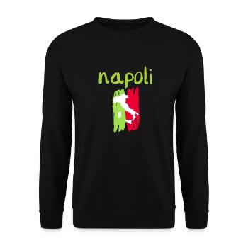 Le T-shirt Napolitain Naples - Sweat-shirt Unisexe - noir - Devant - Alina (178cm) & Michal (187cm)