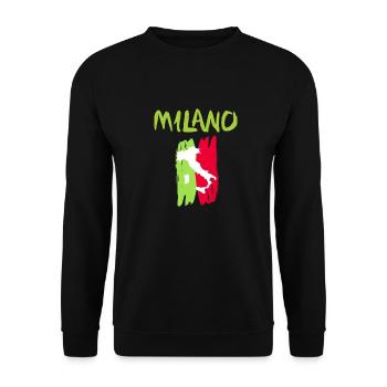 Milano - Sweat-shirt Unisexe - noir - Devant - Alina (178cm) & Michal (187cm)