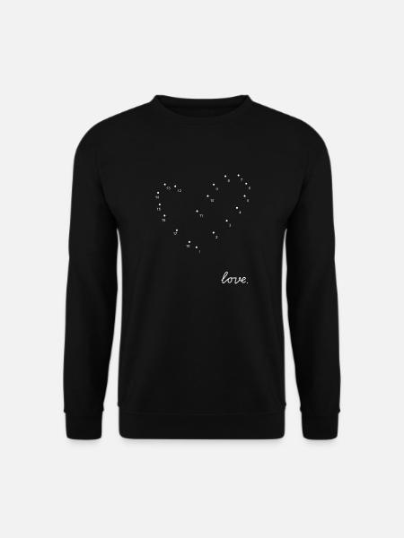 malen nach zahlen love weiss - Unisex Pullover - Schwarz