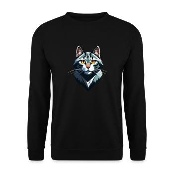 Chat mignons et cool - Sweat-shirt Unisexe - noir - Devant - Alina (178cm) & Michal (187cm)