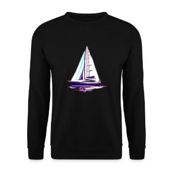 Sailor Sailing Ship Sailing Sailing Sailing Sail: - Sweat-shirt Unisexe - noir - Devant - Alina (178cm) & Michal (187cm)