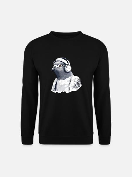 Zaki, die audiophile Taube - Unisex Pullover - Schwarz