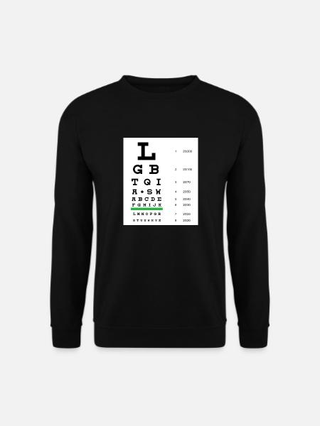 LGBTQIA+ eye chart - Unisex Sweatshirt - black