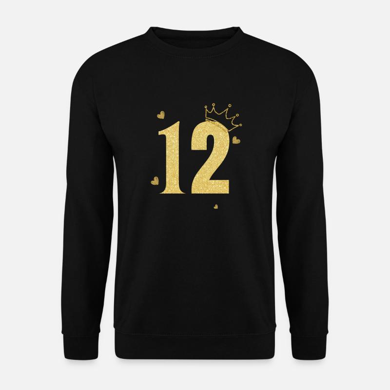 12th anniversary golden crown - Unisex Sweatshirt - black