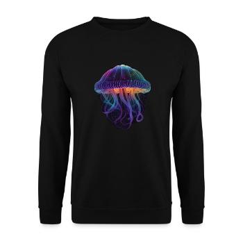 Galaxy Qualle - Unisex Pullover - Schwarz - Vorne - Alina (178cm) & Michal (187cm)