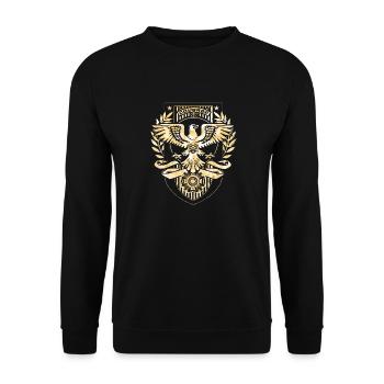 Heer, Militär, Luftwaffe, Marine, Marine, Amerika, USA - Unisex Pullover - Schwarz - Vorne - Alina (178cm) & Michal (187cm)