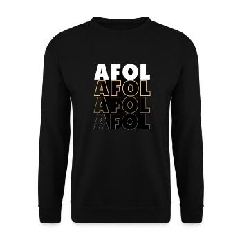 AFOL4 - Sweat-shirt Unisexe - noir - Devant - Alina (178cm) & Michal (187cm)