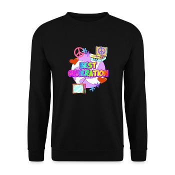 BEST GENERATION 60s - Unisex Sweatshirt - black - Front - Alina (178cm) & Michal (187cm)