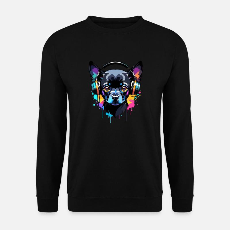 Musik Hund - Unisex Pullover - Schwarz
