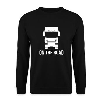 Trucker - Unisex Pullover - Schwarz - Vorne - Alina (178cm) & Michal (187cm)