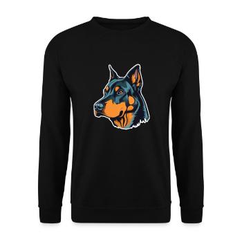 Beauceron - Unisex Sweatshirt - black - Front - Alina (178cm) & Michal (187cm)
