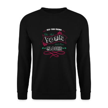 Déclaration d’anniversaire mécanicien de cadeau - Sweat-shirt Unisexe - noir - Devant - Alina (178cm) & Michal (187cm)