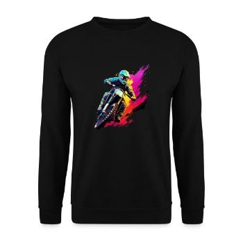 Motorcross - Unisex Pullover - Schwarz - Vorne - Alina (178cm) & Michal (187cm)