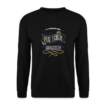 computers programming language present idea - Unisex Pullover - Schwarz - Vorne - Alina (178cm) & Michal (187cm)