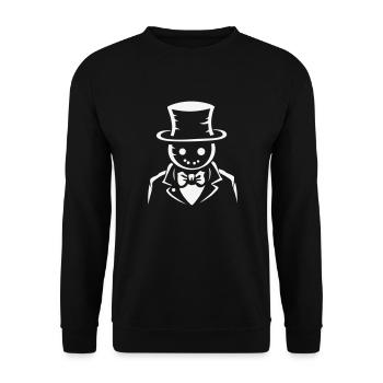 Schneemann Gent - Unisex Pullover - Schwarz - Vorne - Alina (178cm) & Michal (187cm)