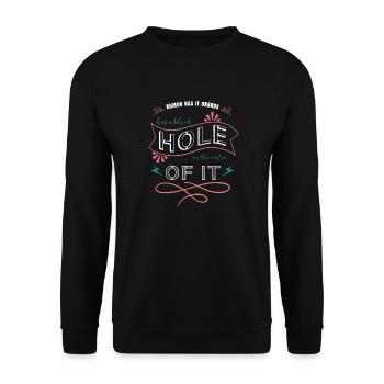 present idea statement art spaceship awesome - Unisex Pullover - Schwarz - Vorne - Alina (178cm) & Michal (187cm)