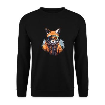 The Skier - Unisex Sweatshirt - black - Front - Alina (178cm) & Michal (187cm)