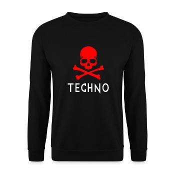 techno red - Unisex Sweatshirt - black - Front - Alina (178cm) & Michal (187cm)