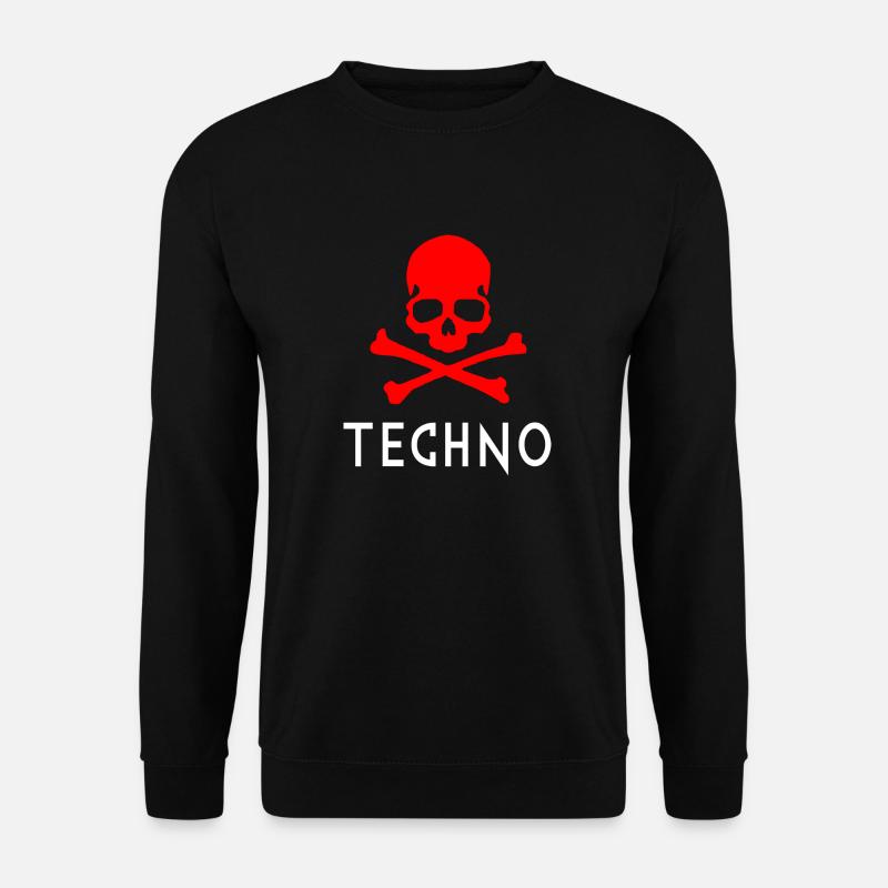 techno red - Unisex Sweatshirt - black