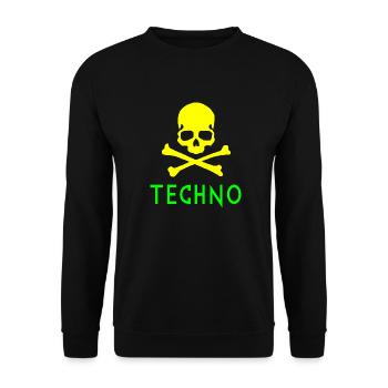 Techno bones - Unisex Sweatshirt - black - Front - Alina (178cm) & Michal (187cm)