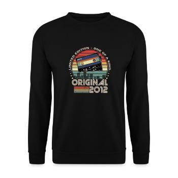 Limitierte Auflage 2012 12-jähriges Jubiläum - Unisex Pullover - Schwarz - Vorne - Alina (178cm) & Michal (187cm)