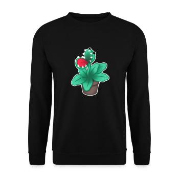 Carnivorous plant - Unisex Sweatshirt - black - Front - Alina (178cm) & Michal (187cm)
