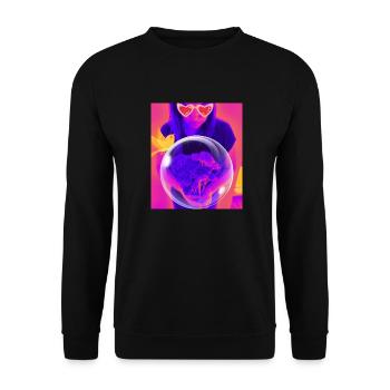 durch die rosa Brille - Unisex Pullover - Schwarz - Vorne - Alina (178cm) & Michal (187cm)
