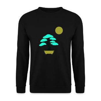 bonsai baum sonne - Unisex Pullover - Schwarz - Vorne - Alina (178cm) & Michal (187cm)