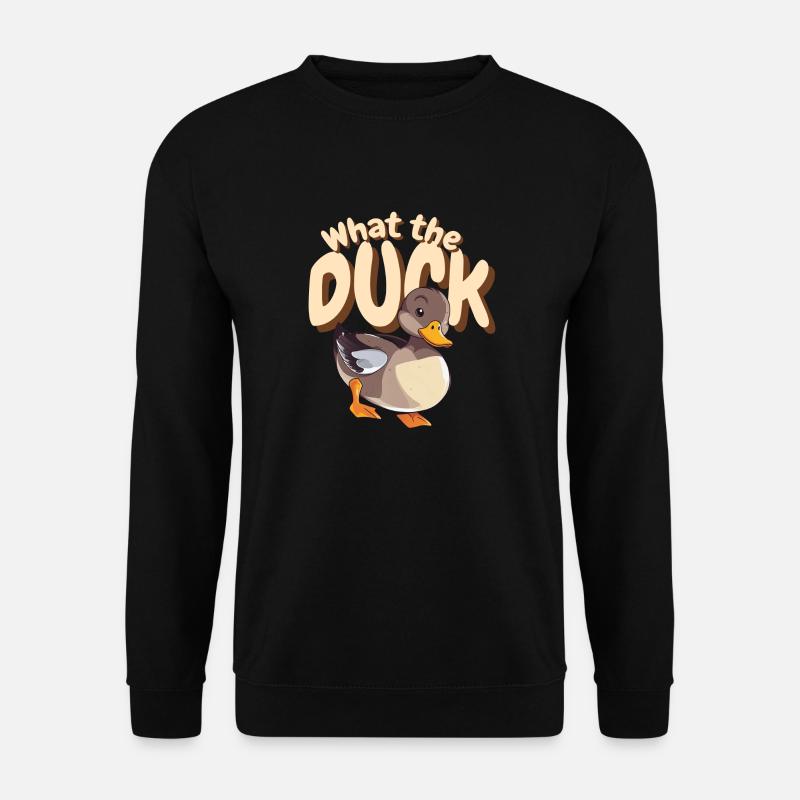 Ente Wasservogel Tier lustiger Spruch - Unisex Pullover - Schwarz