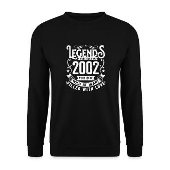 Légendaire Depuis 2002 Né en 2002 Cadeau 2002 - Sweat-shirt Unisexe - noir - Devant - Alina (178cm) & Michal (187cm)