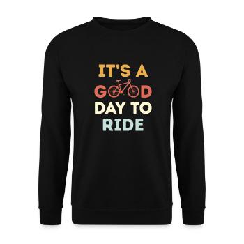 C’est une bonne journée pour faire du vélo Amateur de vélo - Sweat-shirt Unisexe - noir - Devant - Alina (178cm) & Michal (187cm)