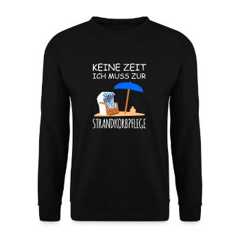 Beach chair holiday - Unisex Sweatshirt - black - Front - Alina (178cm) & Michal (187cm)