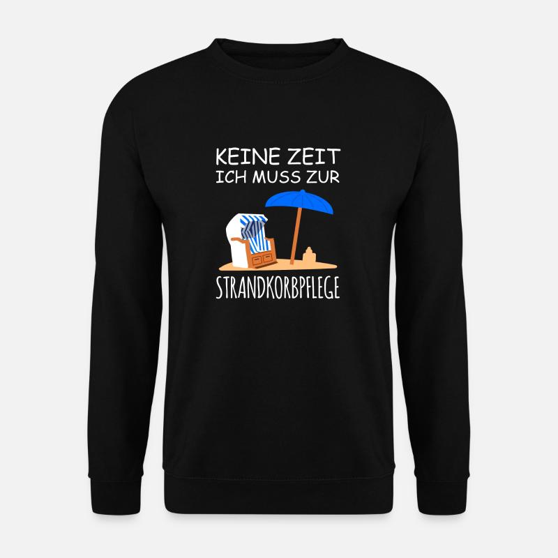 Strandkorb Urlaub - Unisex Pullover - Schwarz
