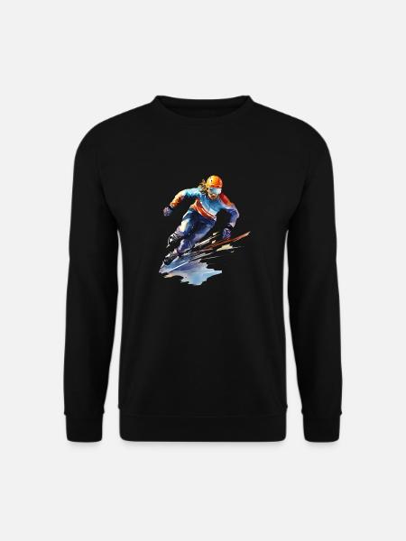 Eisschnelllauf: Eine rasante Fahrt auf dem Eis - Unisex Pullover - Schwarz