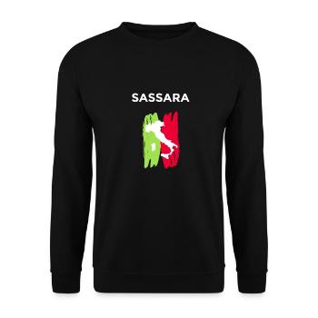 Sassara - Unisex Sweatshirt - black - Front - Alina (178cm) & Michal (187cm)