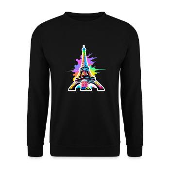 Eiffel tower #18 - Sweat-shirt Unisexe - noir - Devant - Alina (178cm) & Michal (187cm)