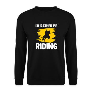 Horse Lover Équitation Chevaux - Sweat-shirt Unisexe - noir - Devant - Alina (178cm) & Michal (187cm)
