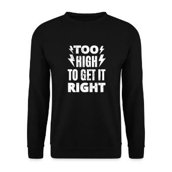 Too High b1 - Unisex Pullover - Schwarz - Vorne - Alina (178cm) & Michal (187cm)
