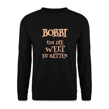 Helfer Bobbi - Unisex Pullover - Schwarz - Vorne - Alina (178cm) & Michal (187cm)
