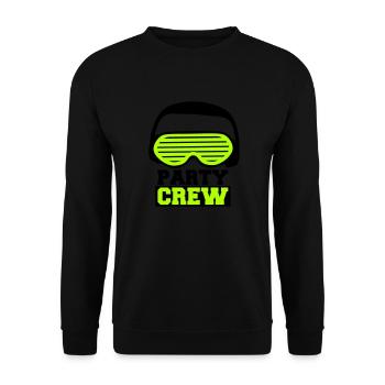 Party Crew Gesicht Feiern Team Freunde Mitglied - Unisex Pullover - Schwarz - Vorne - Alina (178cm) & Michal (187cm)