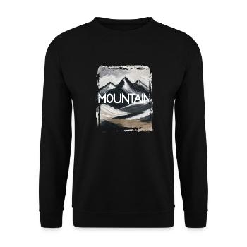Mountain Adventure Forest - Unisex Sweatshirt - black - Front - Alina (178cm) & Michal (187cm)