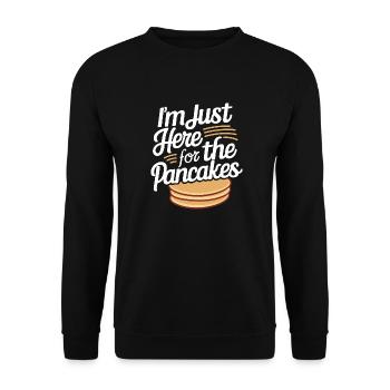 Pancakes Breakfast Food Pancake - Unisex Sweatshirt - black - Front - Alina (178cm) & Michal (187cm)