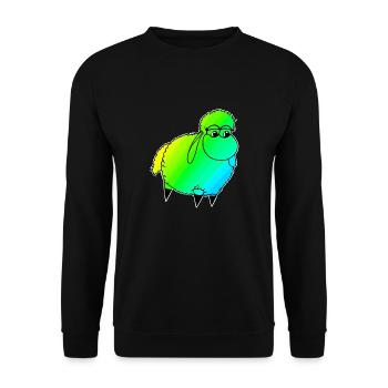 Wolly Sheeeepling Retro wave - Unisex Sweatshirt - black - Front - Alina (178cm) & Michal (187cm)