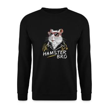 De l’humour pour les vrais amis hamsters - Sweat-shirt Unisexe - noir - Devant - Alina (178cm) & Michal (187cm)