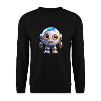 Roboter - Unisex Pullover - Schwarz - Vorne - Alina (178cm) & Michal (187cm)