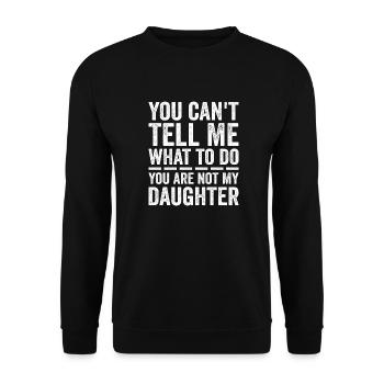 Funny Dad Tee For Father Daddy Papa From Daughter - Sweat-shirt Unisexe - noir - Devant - Alina (178cm) & Michal (187cm)