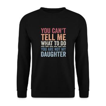 Funny Dad Tee For Father Daddy Papa From Daughter - Sweat-shirt Unisexe - noir - Devant - Alina (178cm) & Michal (187cm)